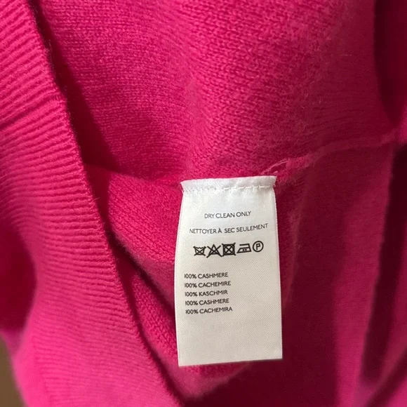 NWT Anthropologie Maeve Magenta Pink 100% Cashmere Oversized Sweater - Picture 3 of 7